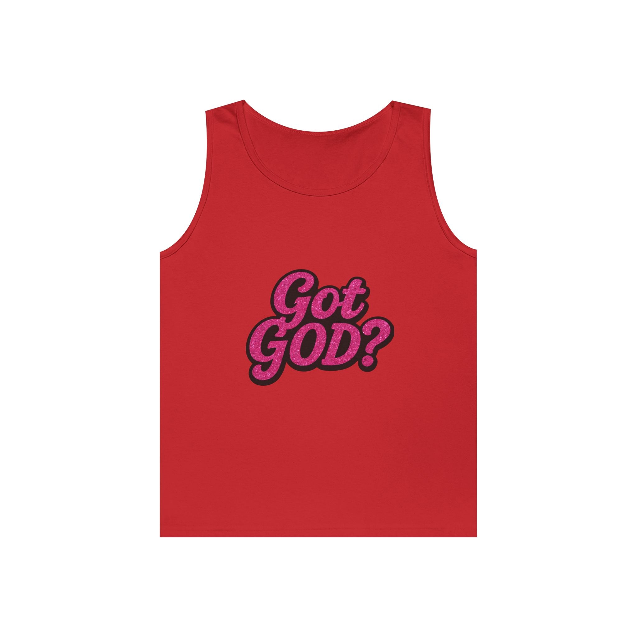 Got God? Pink Retro Graphic Tank Top — Christian Faith Statement Tee