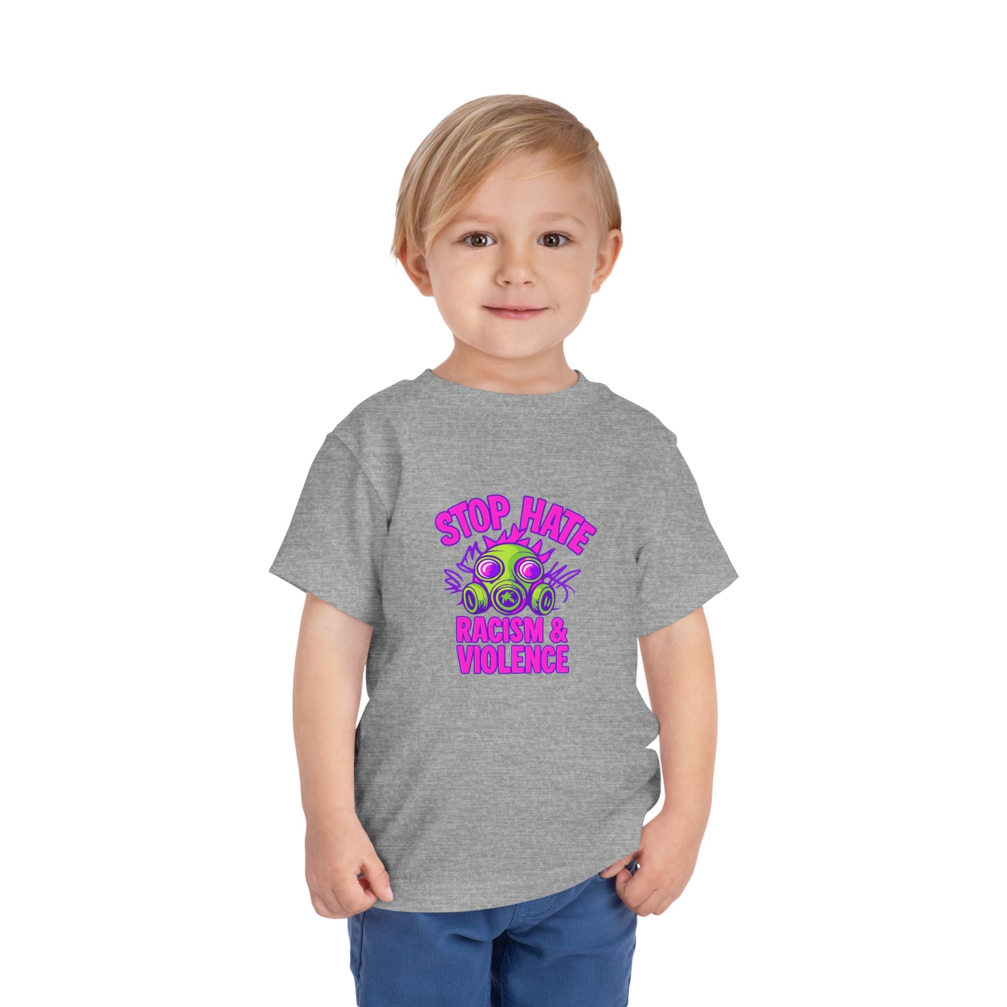 Stop Hate Toddler Tee – "Stop Hate Racism & Violence" Graphic