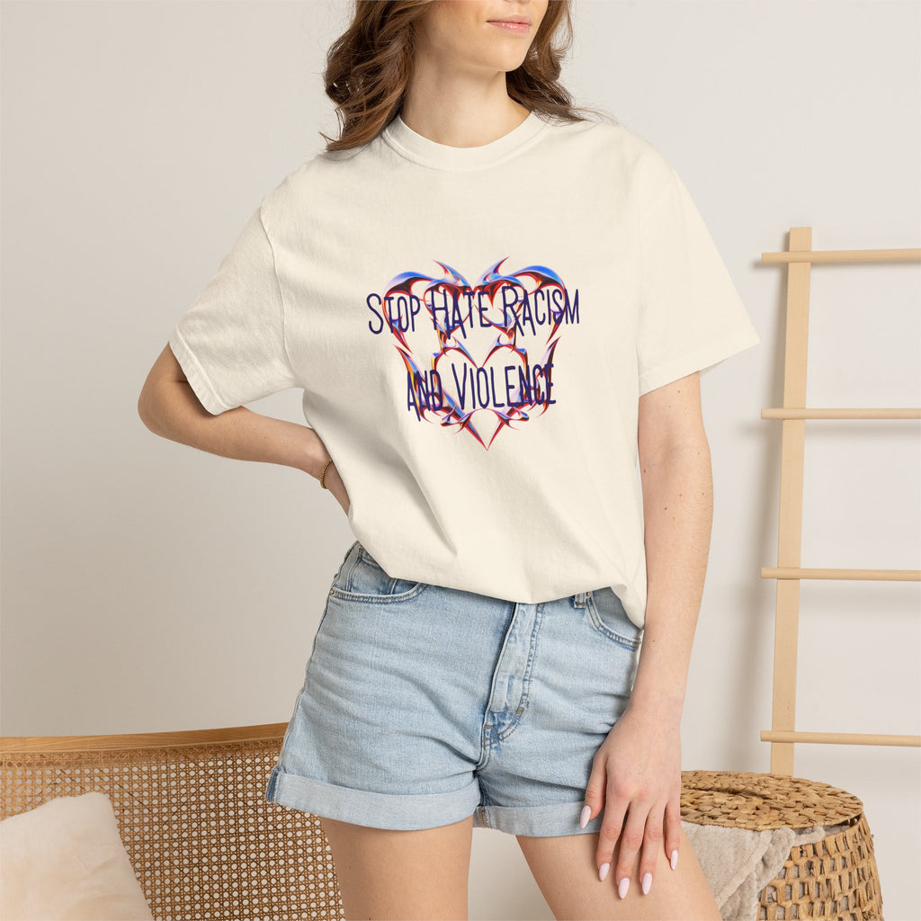 Stop the Racism and Violence Heart T-Shirt