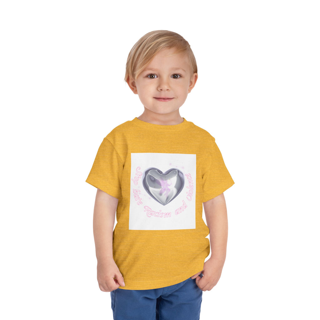 Toddler Tee — Cute Heart Unicorn "So Little, So Fierce and Magical"