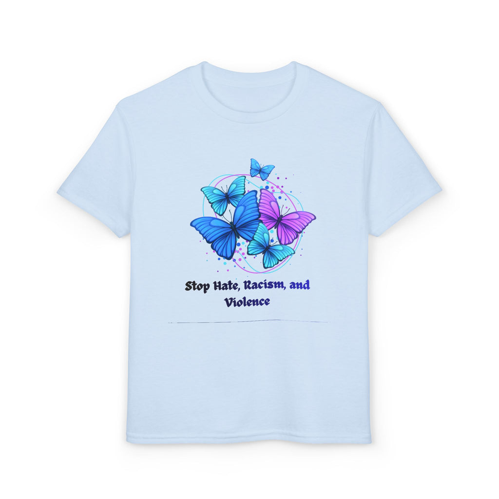 Youth Butterfly Awareness T-Shirt — "Stop Hate, Harassment, and Violence"
