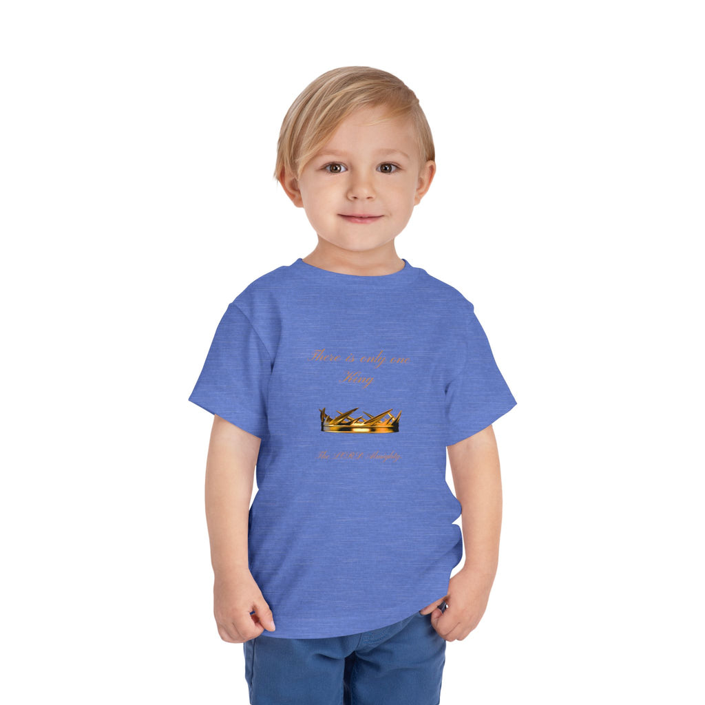 Toddler Tee - 'There is only one King' Crown Christian Baby Shirt