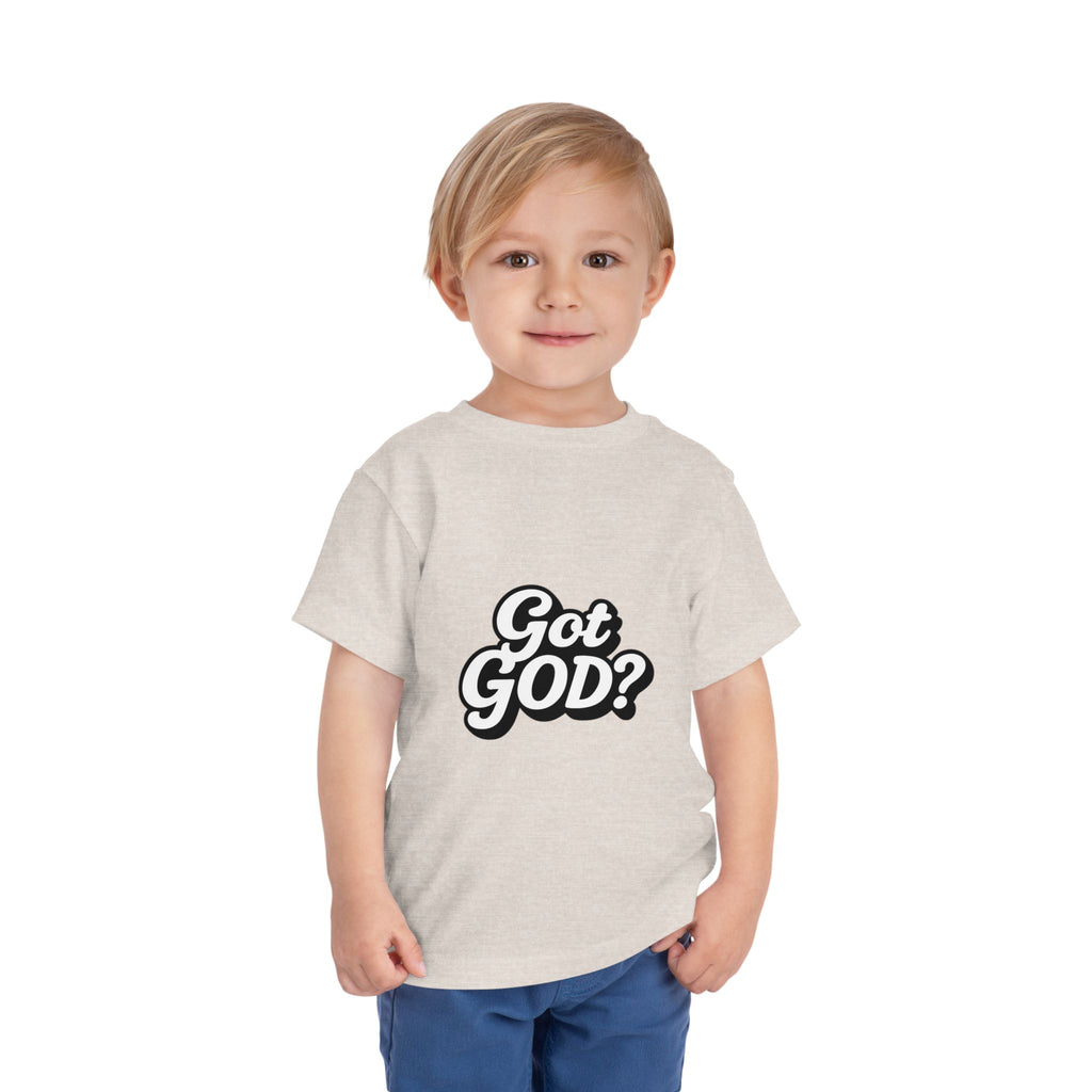 Toddler Tee — "Got GOD?" Christian Graphic Shirt for Kids