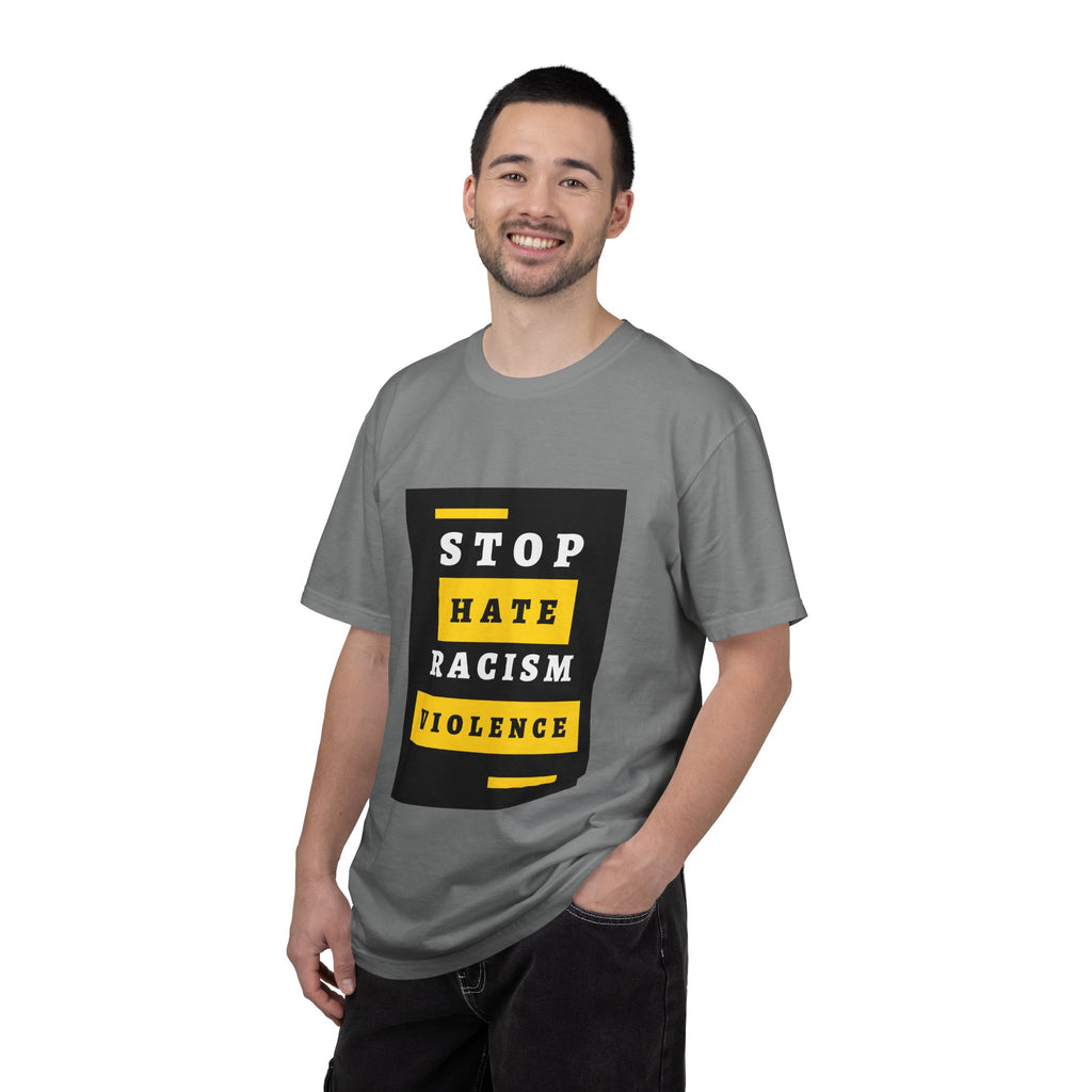 Stop Hate Racism Violence T-Shirt — Anti-Racism Message Tee