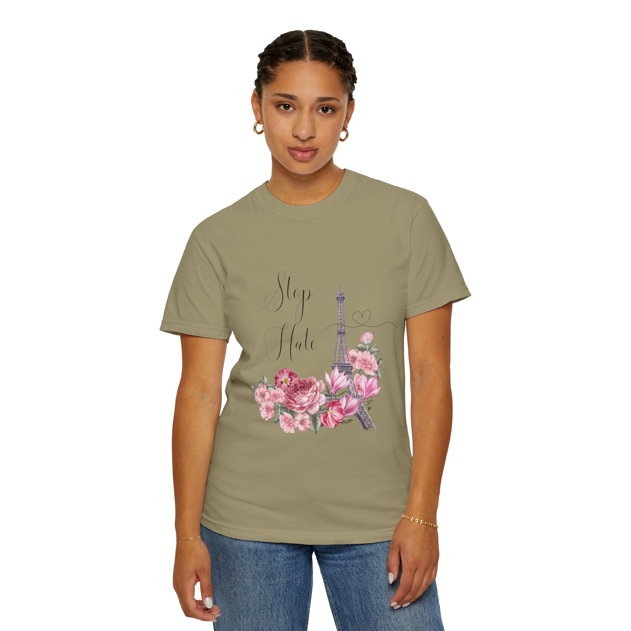 Paris Floral 'Stay Awhile' T-Shirt