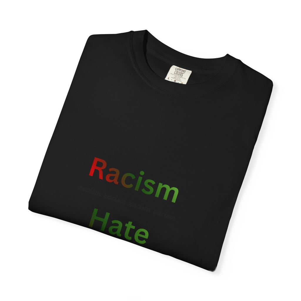 Christian Message T-Shirt — 'Racism Hate Violence' Anti-Hate Tee with John 14:6 Back Quote