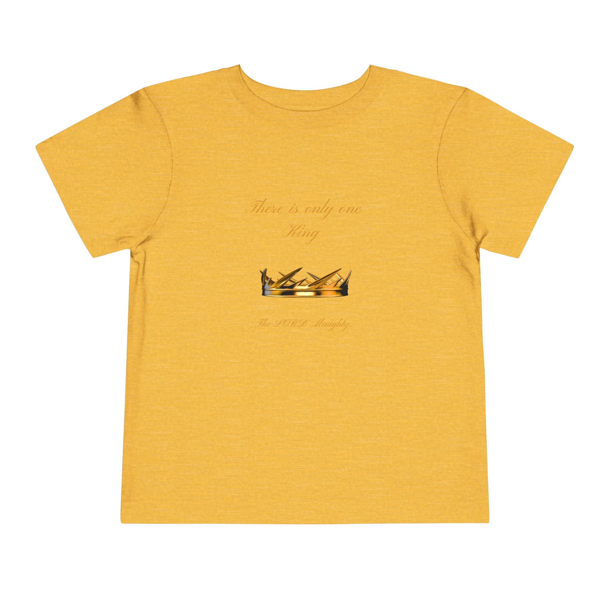 Toddler Tee - 'There is only one King' Crown Christian Baby Shirt