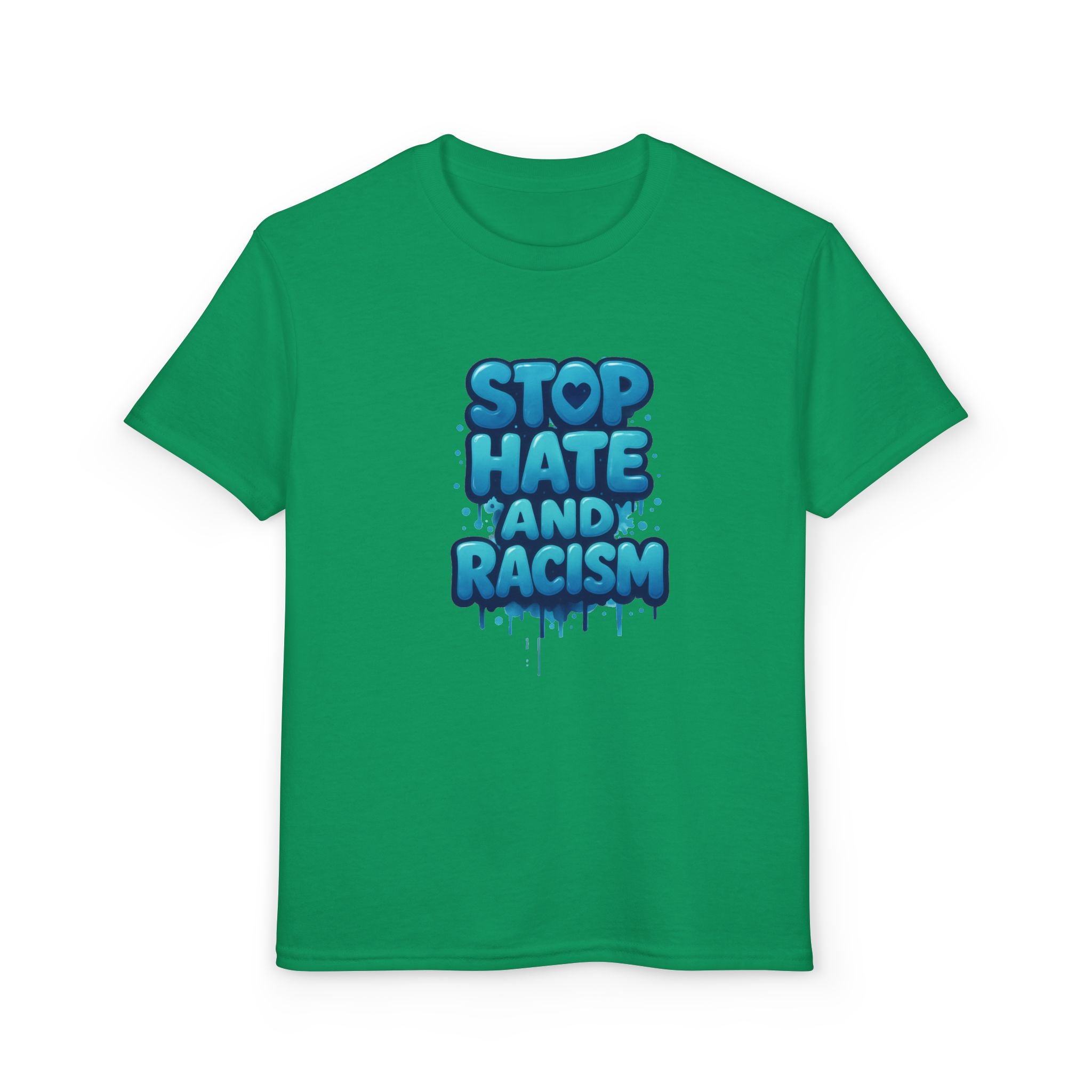 Stop Hate and Racism Youth T-Shirt — Anti-Racism Message Tee