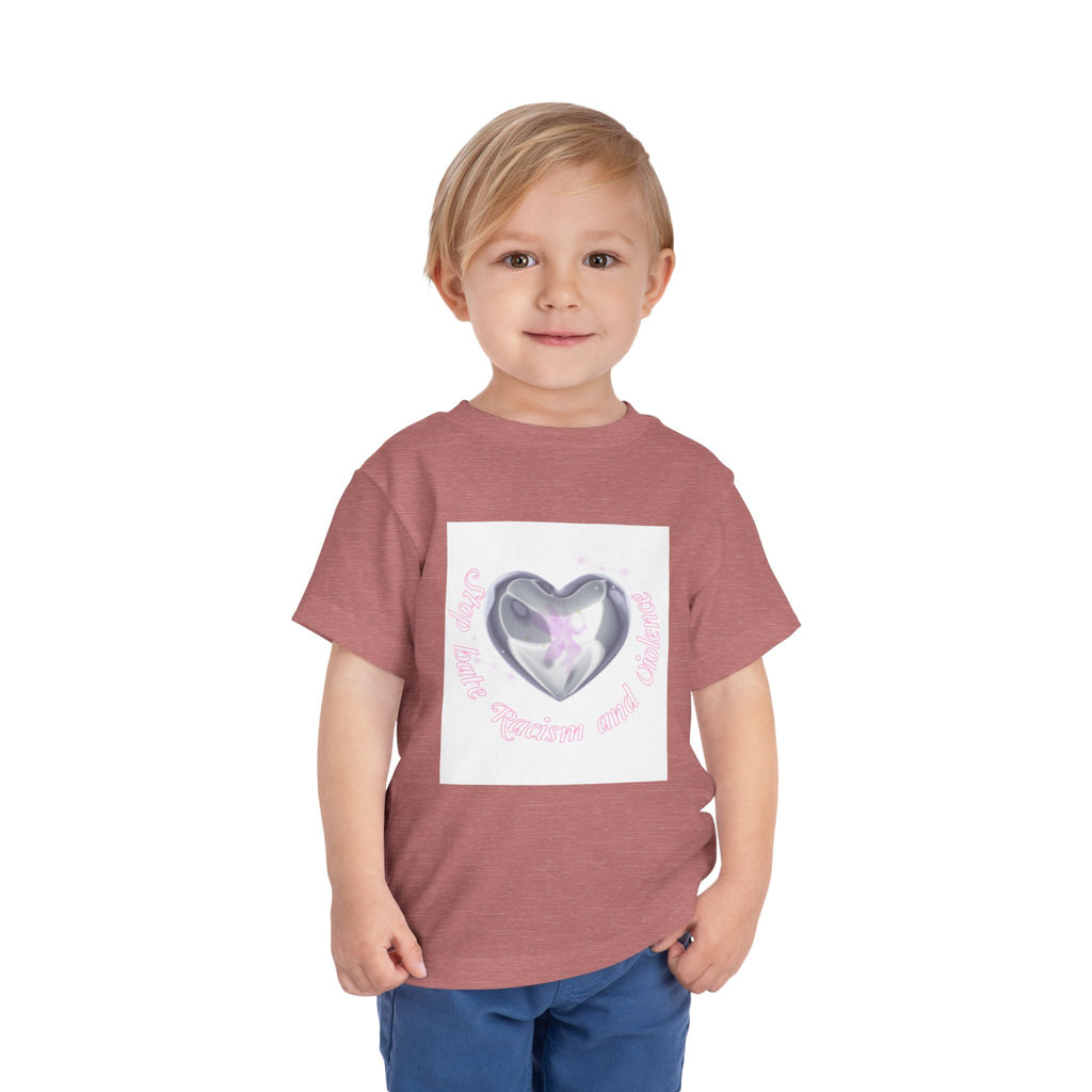 Toddler Tee — Cute Heart Unicorn "So Little, So Fierce and Magical"