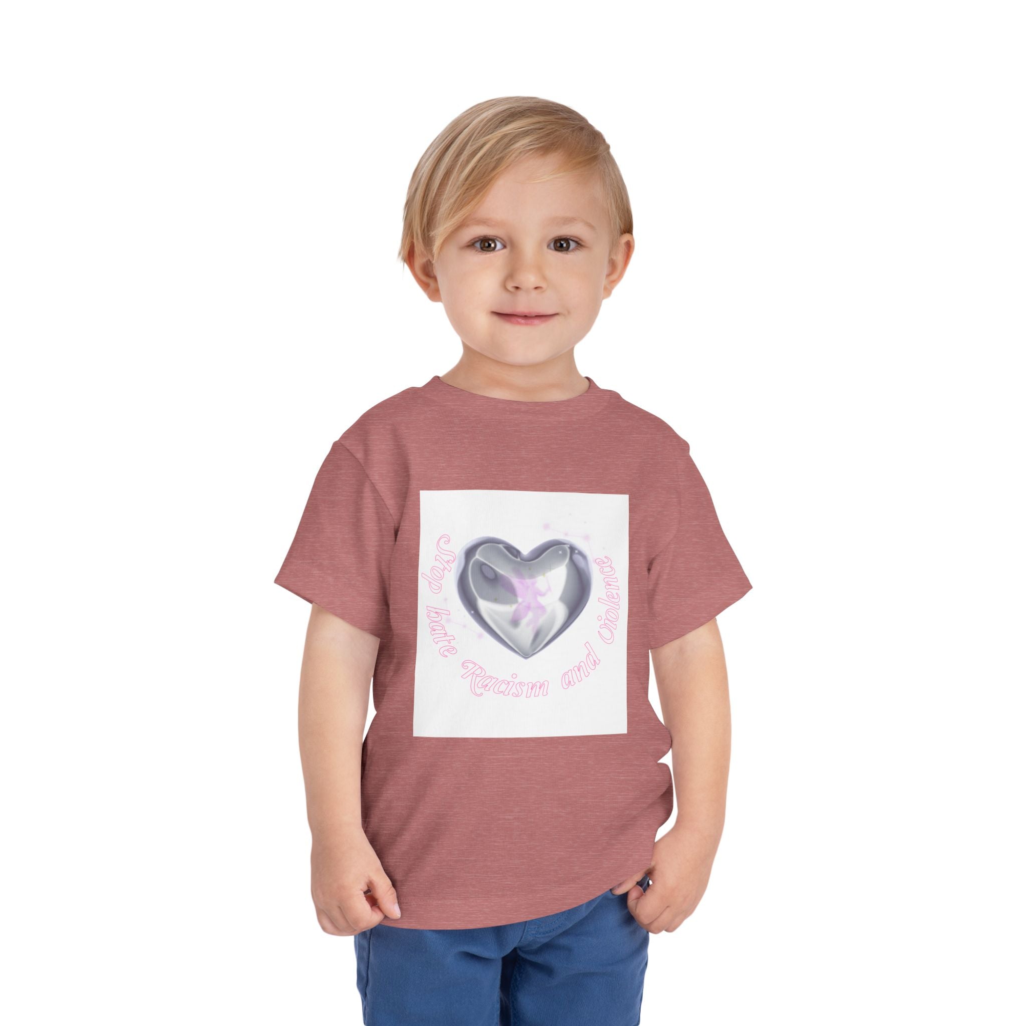 Toddler Tee — Cute Heart Unicorn "So Little, So Fierce and Magical"