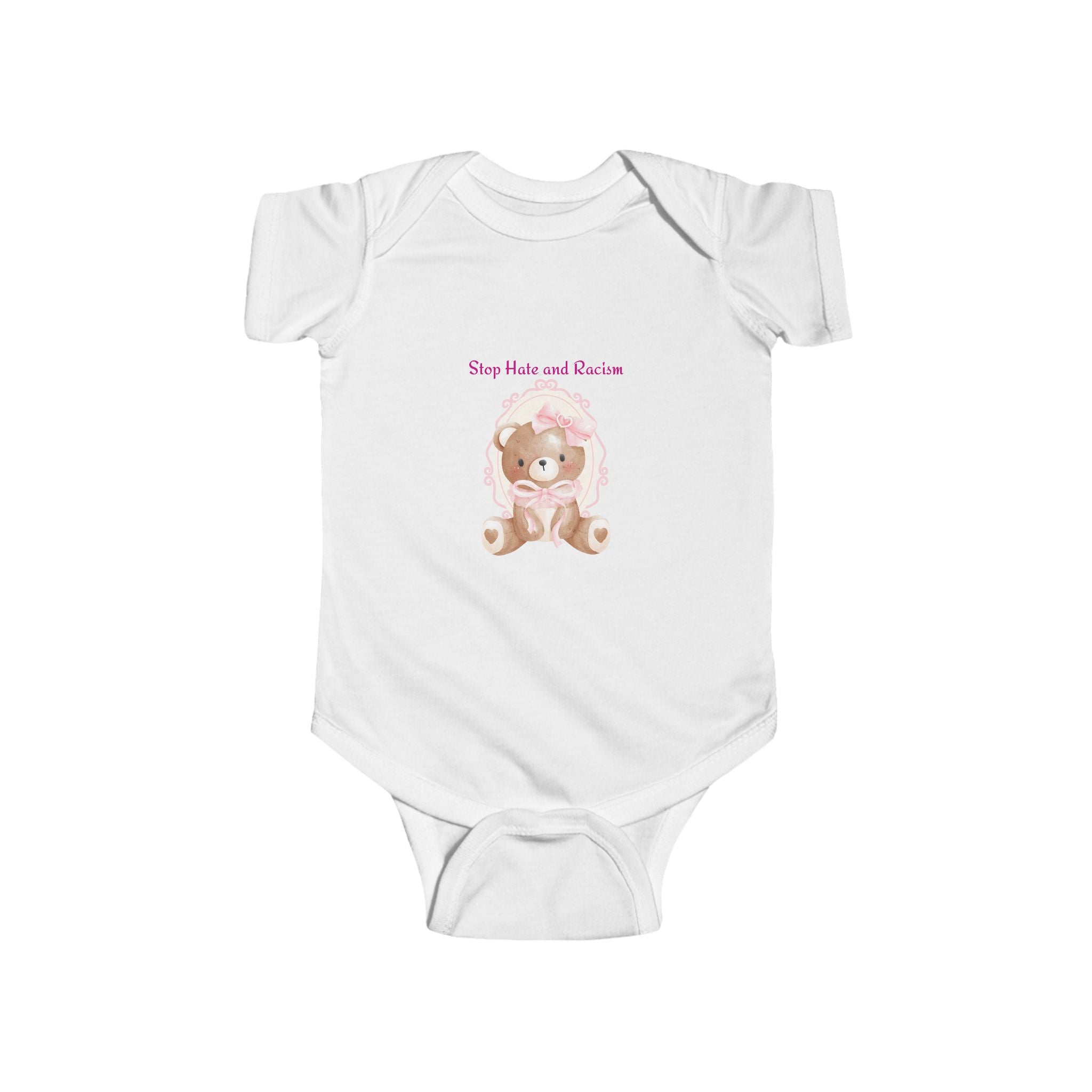 Baby Bodysuit - Cute Teddy Bear "Stay Cute and Sweet" Infant Onesie
