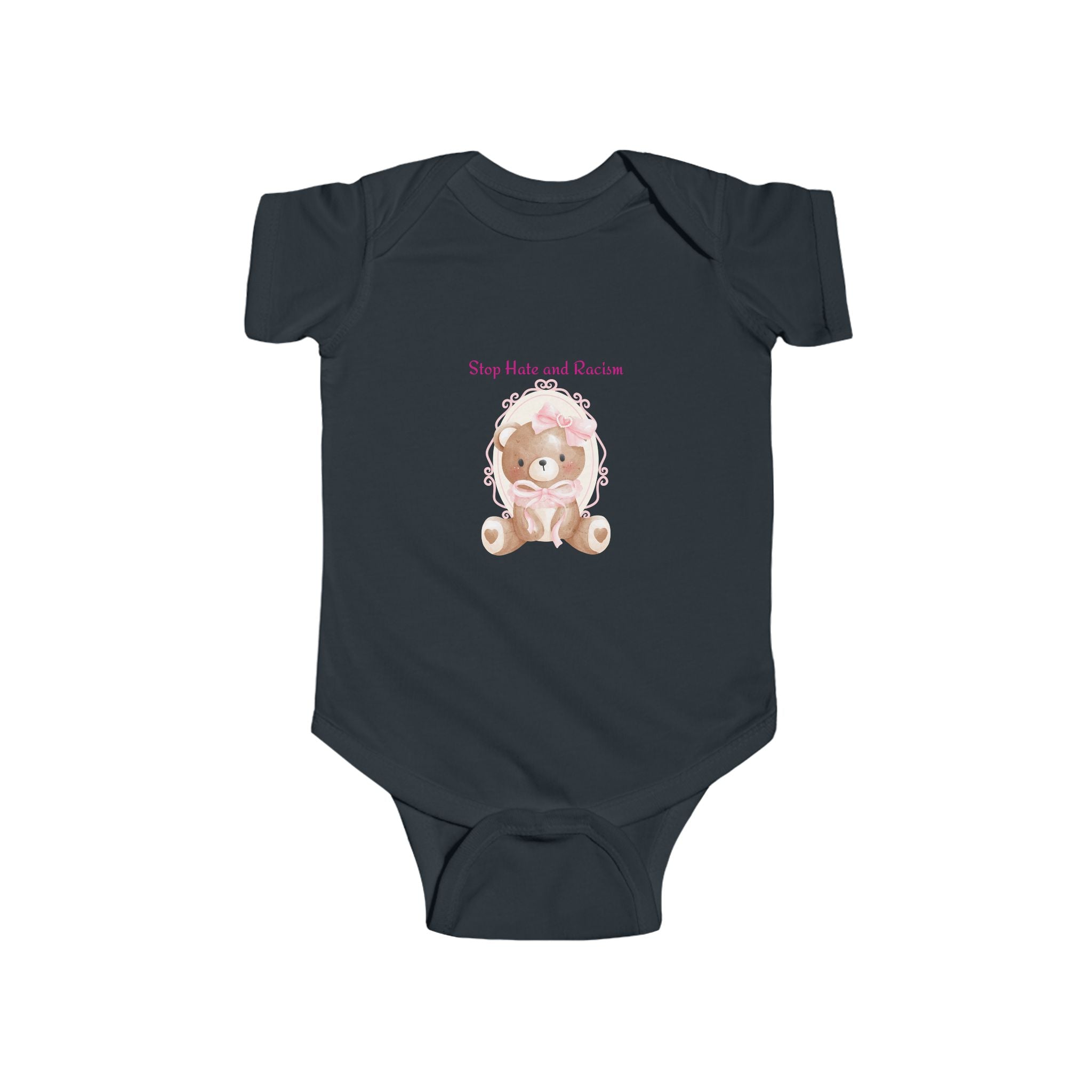 Baby Bodysuit - Cute Teddy Bear "Stay Cute and Sweet" Infant Onesie