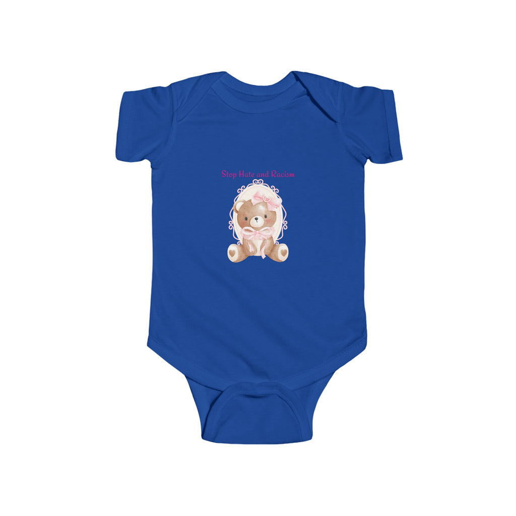 Baby Bodysuit - Cute Teddy Bear "Stay Cute and Sweet" Infant Onesie
