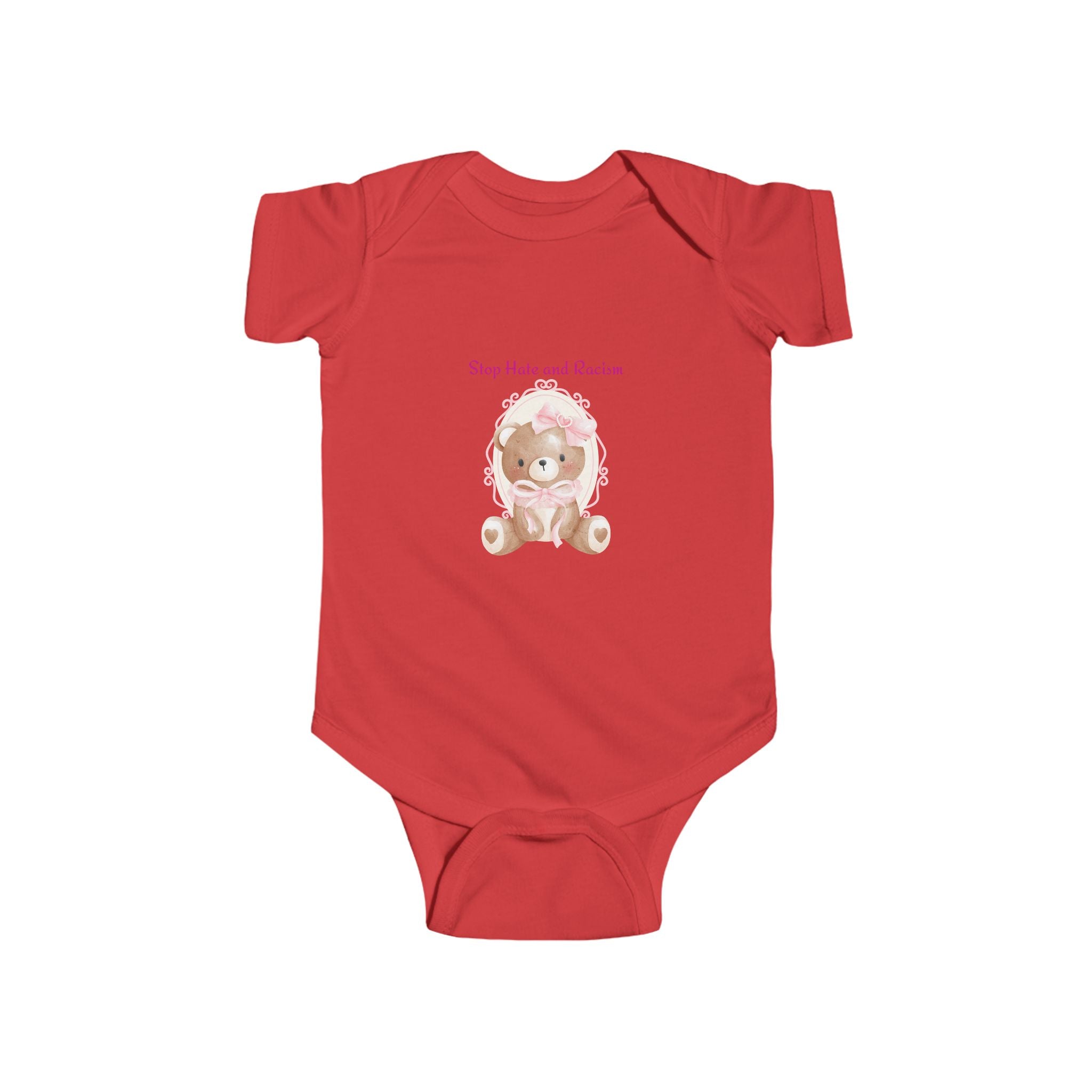 Baby Bodysuit - Cute Teddy Bear "Stay Cute and Sweet" Infant Onesie