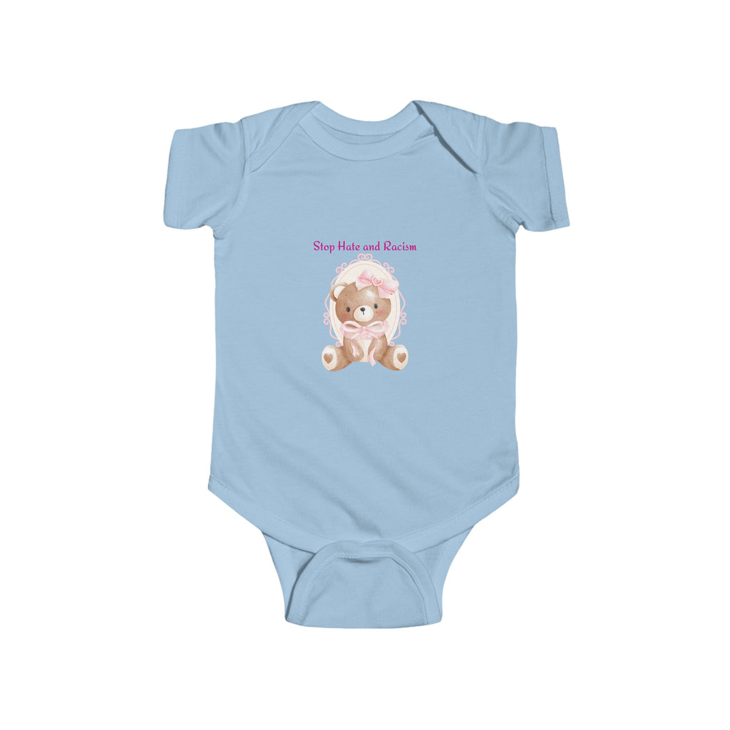 Baby Bodysuit - Cute Teddy Bear "Stay Cute and Sweet" Infant Onesie