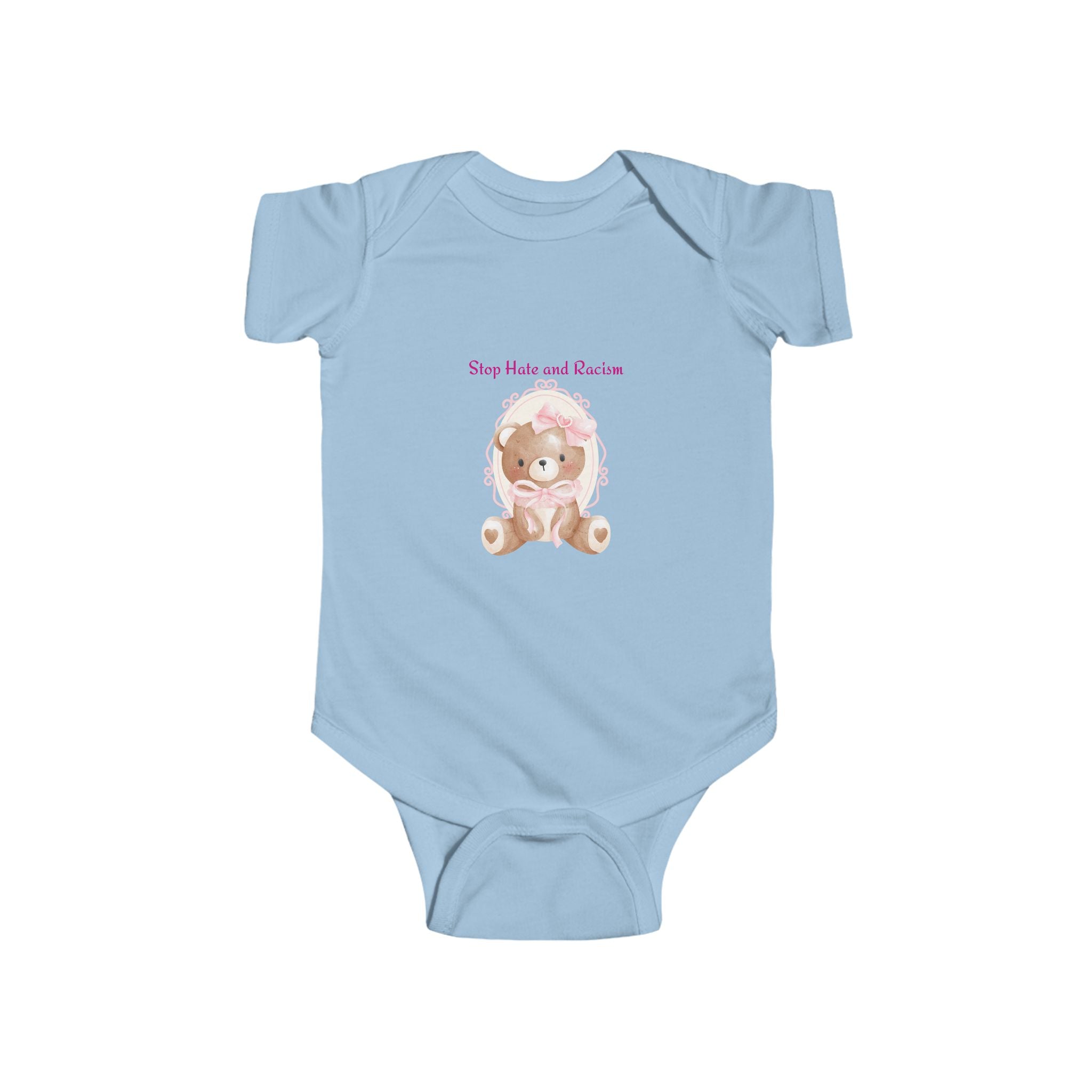 Baby Bodysuit - Cute Teddy Bear "Stay Cute and Sweet" Infant Onesie