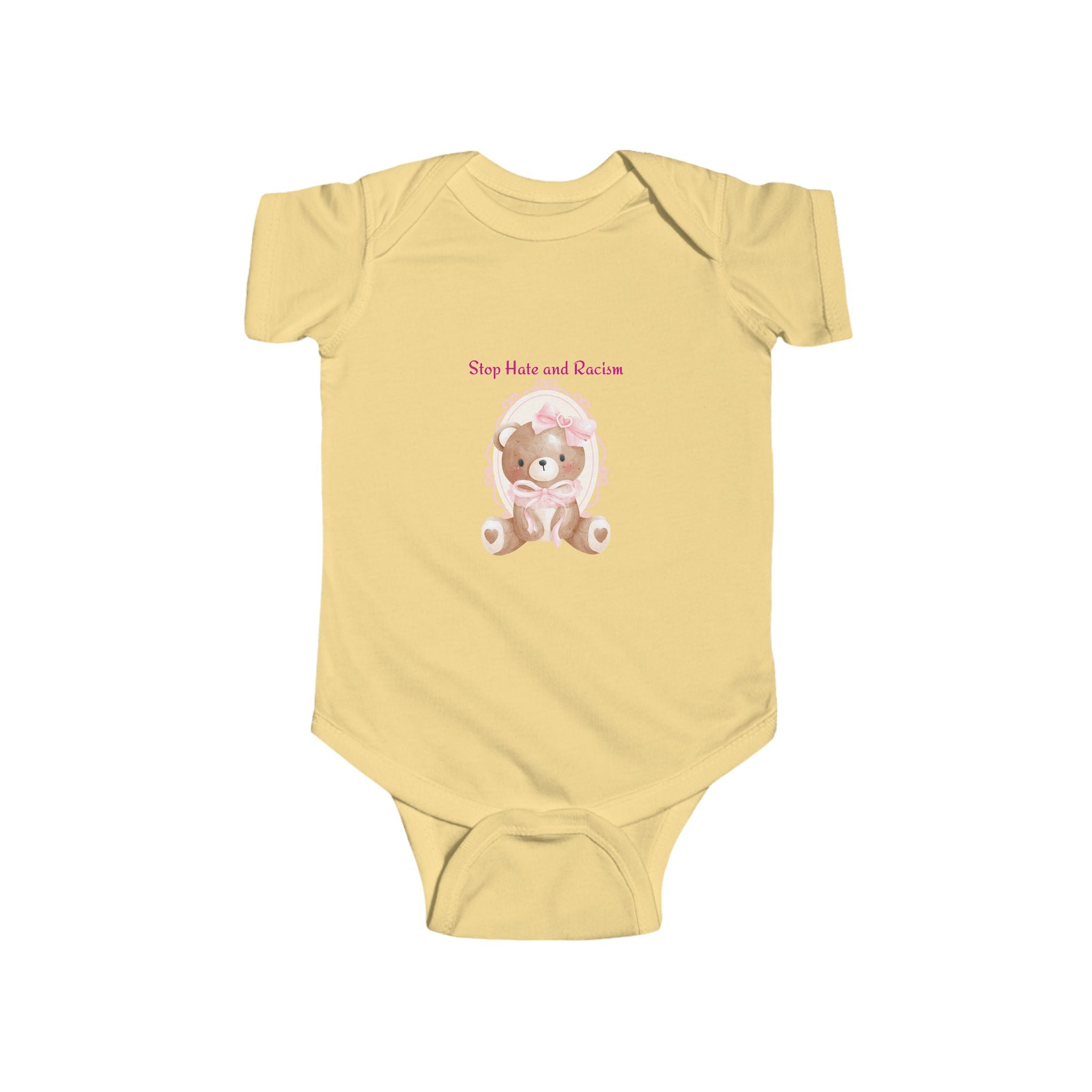 Baby Bodysuit - Cute Teddy Bear "Stay Cute and Sweet" Infant Onesie