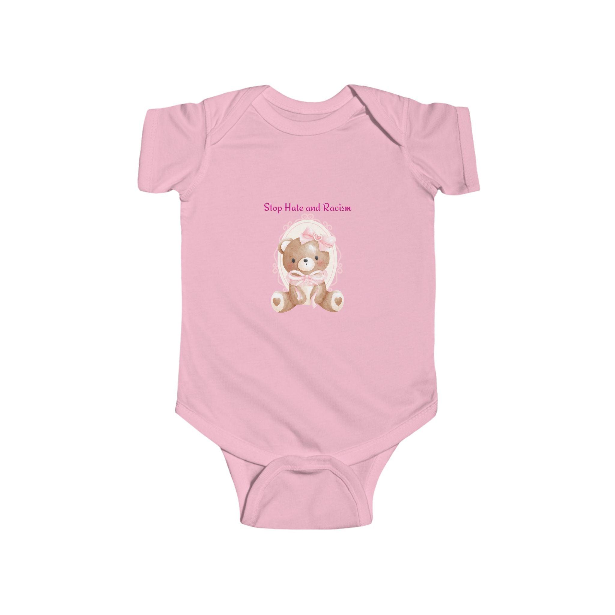 Baby Bodysuit - Cute Teddy Bear "Stay Cute and Sweet" Infant Onesie