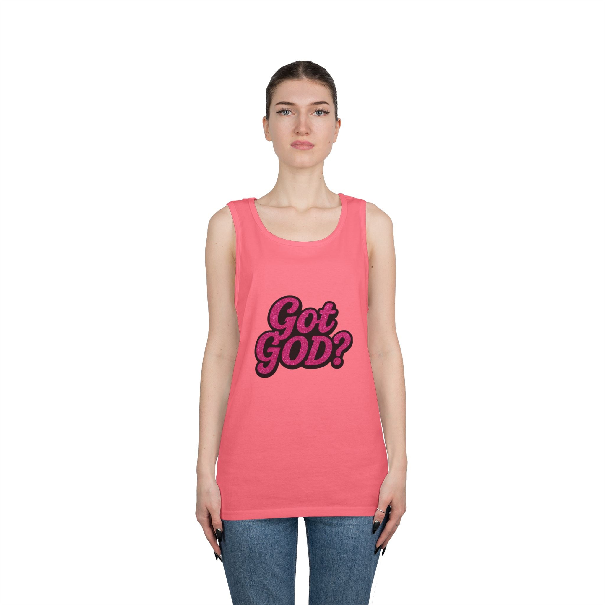 Got God? Pink Retro Graphic Tank Top — Christian Faith Statement Tee