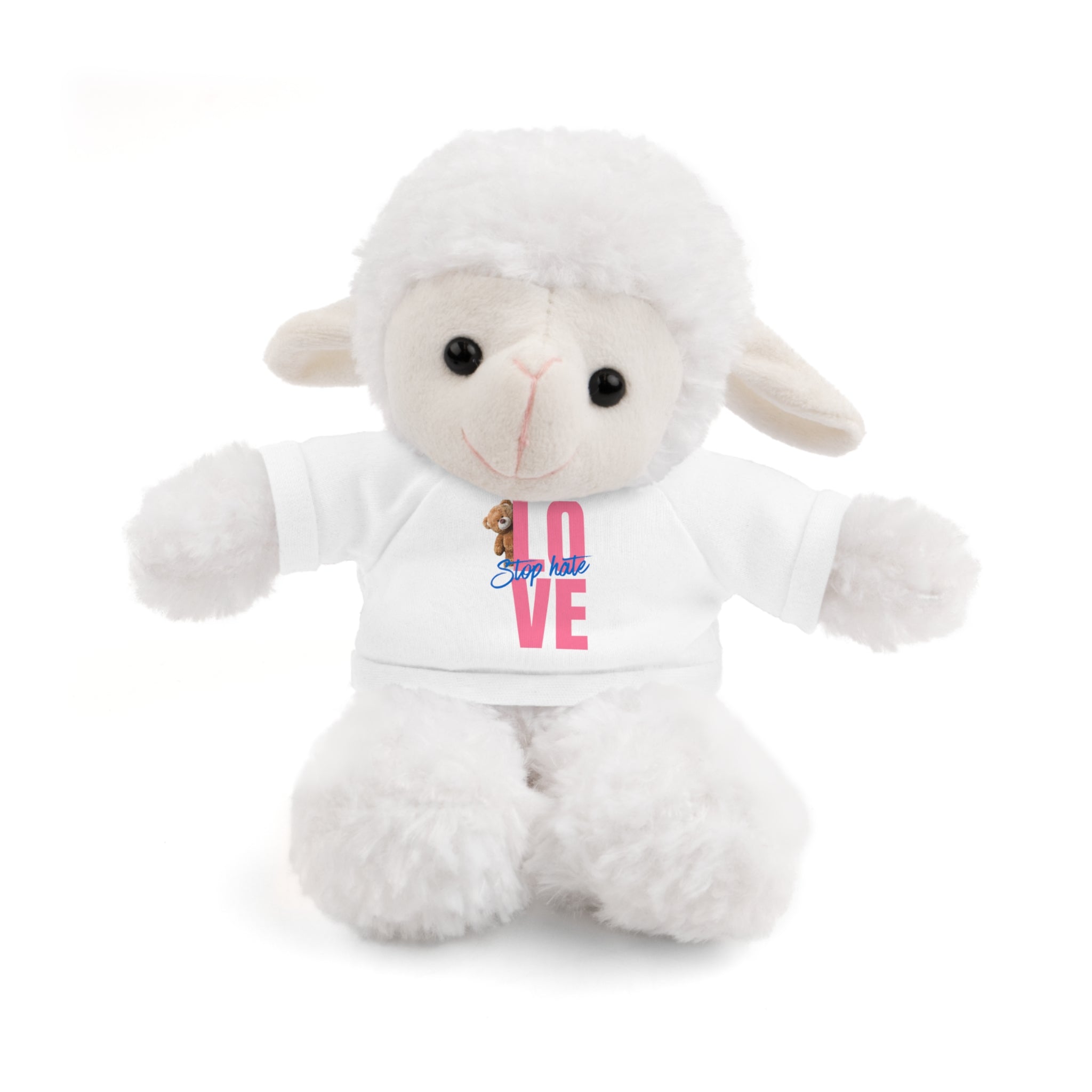Love Teddy Bear with 'Love' Tee – Cute Plush Gift for Valentine’s Day
