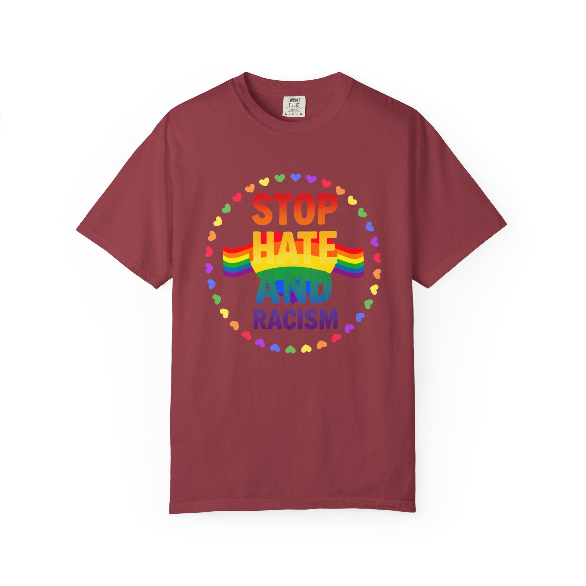 Stop Hate and Racism Rainbow T-Shirt