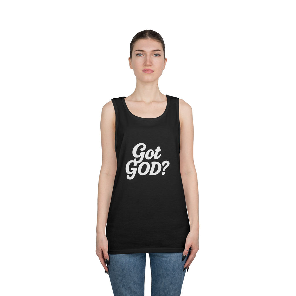 Got God? Tank Top — Retro Script Faith Graphic Tank