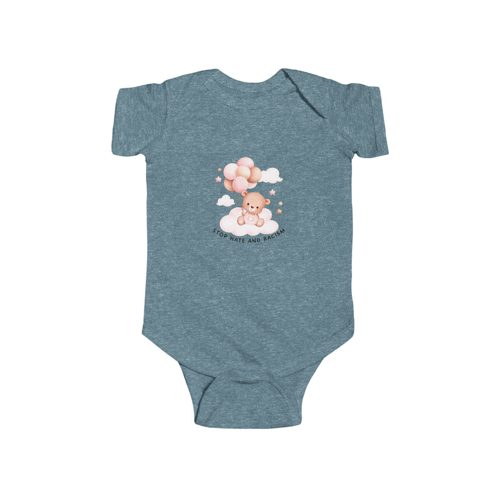 Baby Bodysuit - Cute Teddy with Balloons "Love You Baby" Newborn Onesie