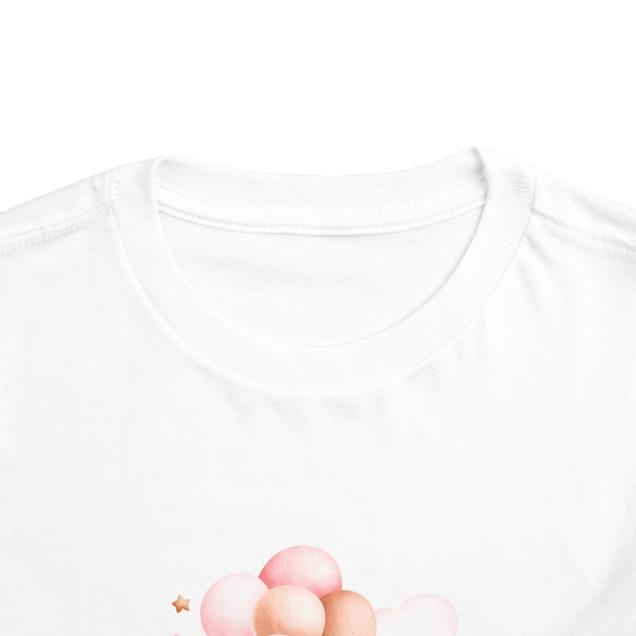 Toddler Tee — Cute Teddy with Balloons “Stop Hate and Racism”
