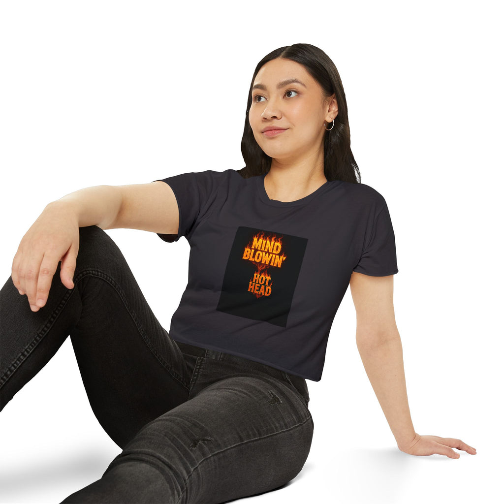 Mind Blown 'Hot Head' Crop Top — Women's Festival Graphic Tee