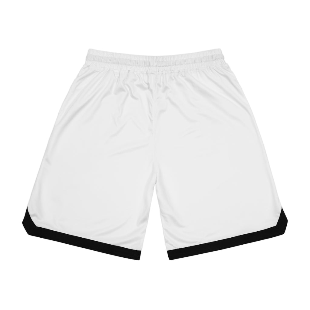 Stop Hate Basketball Shorts — White Ribbed Athletic Shorts (Est. 2026)