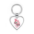 Stop Hate Heart Keychain – Anti-Hate Message Metal Keyring