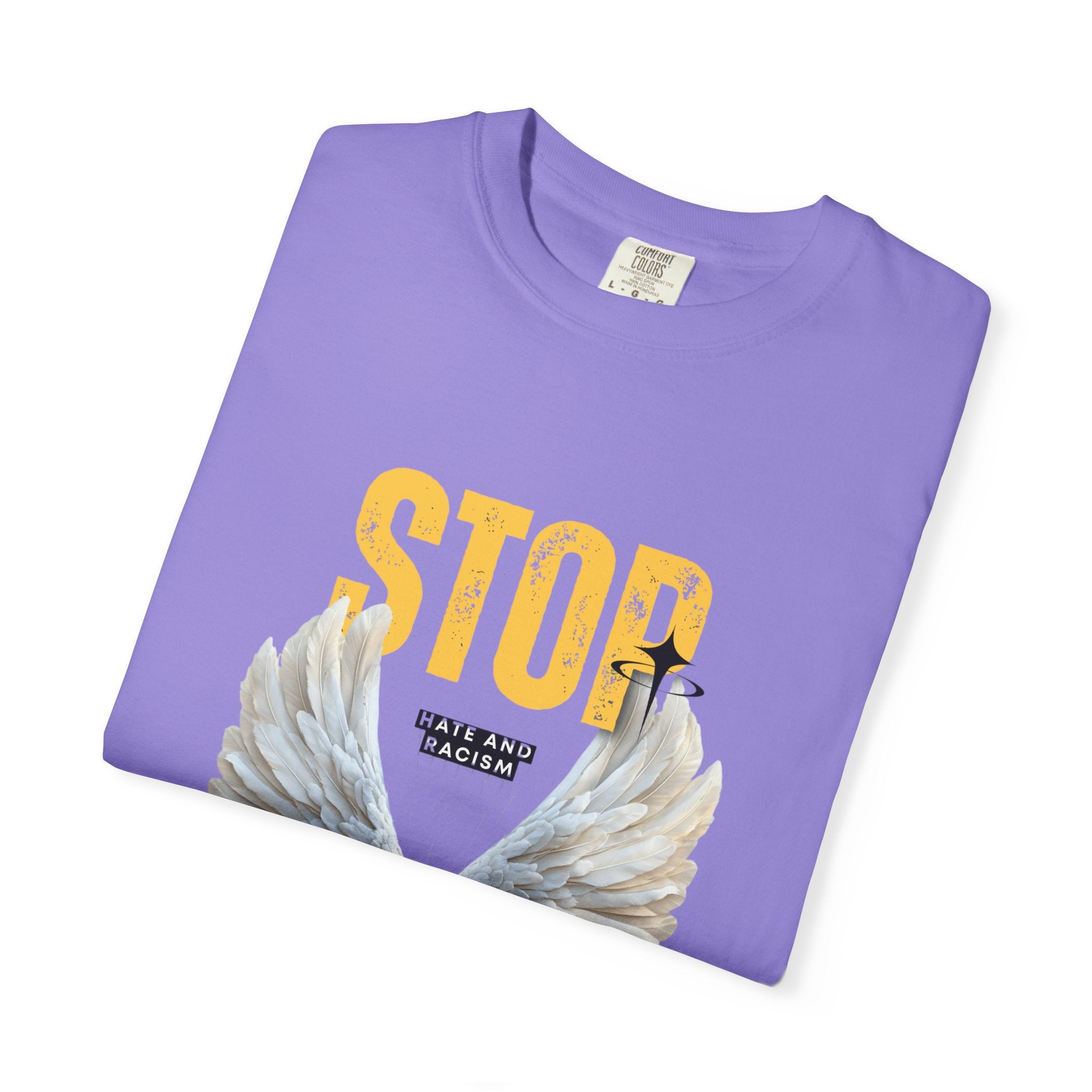 Angel Wings "STOP" Graphic T‑Shirt