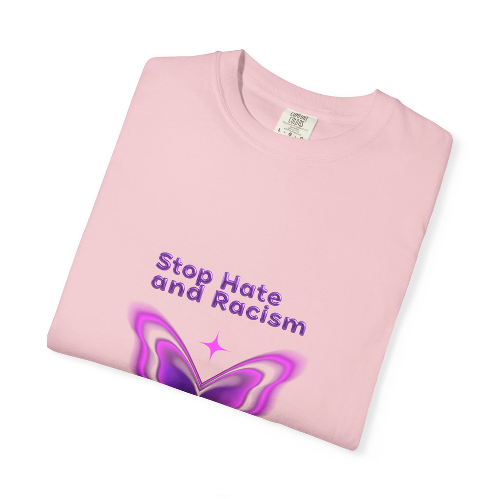 Stop Hate and Racism Butterfly T-Shirt