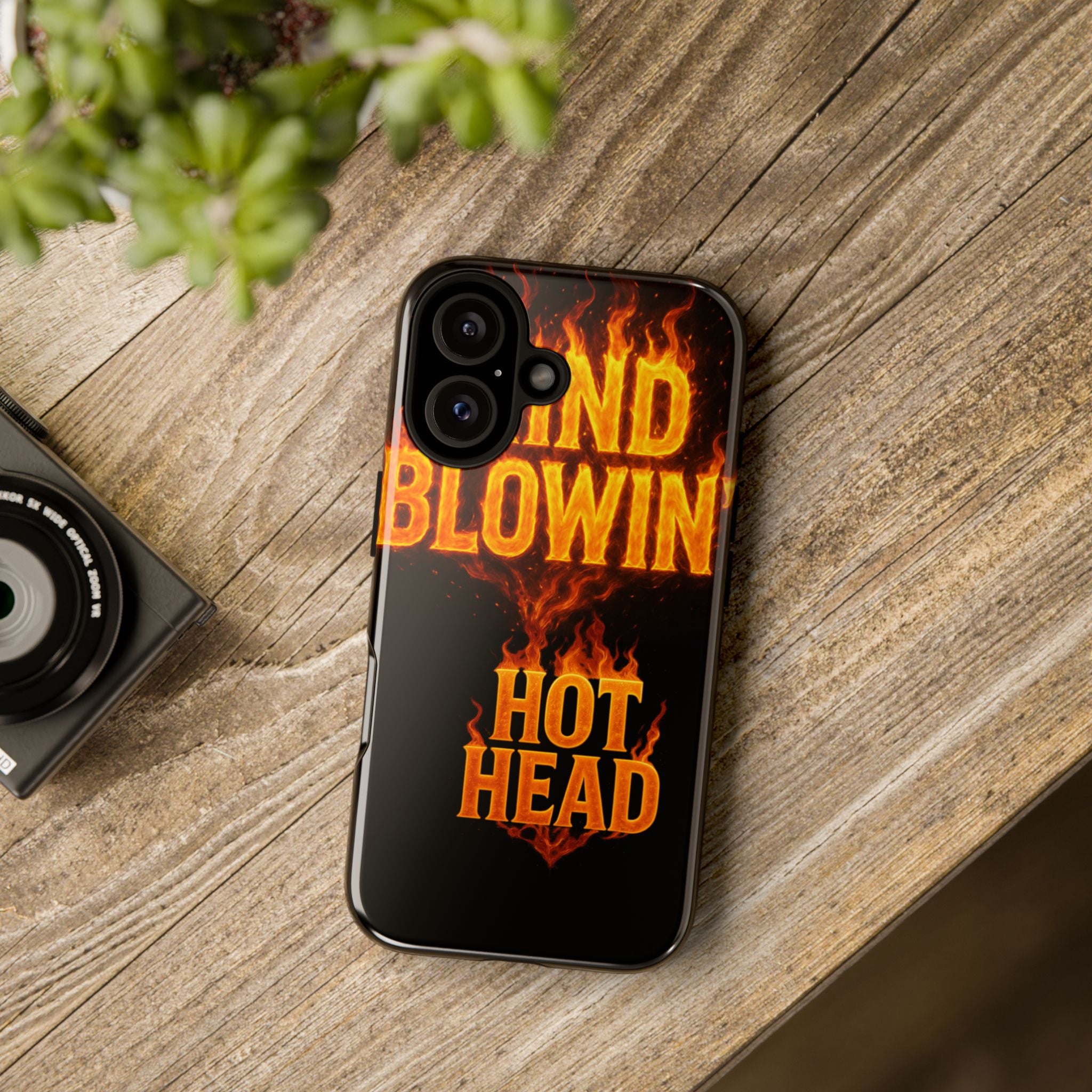 Blowin' Hot Head Phone Case – Fiery Graphic Protective Cover