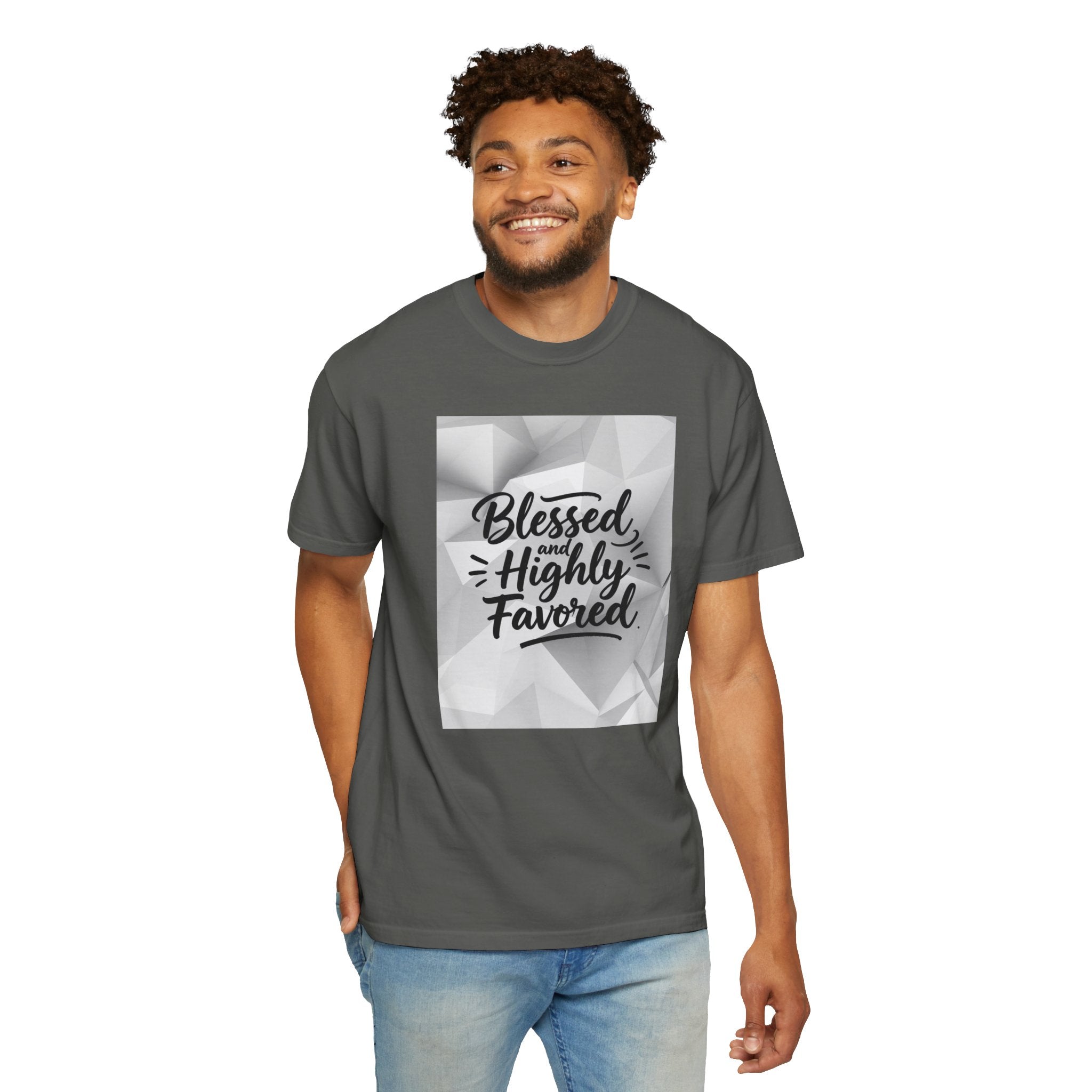 Blessed and Highly Favored T-Shirt — Faith Inspirational Graphic Tee