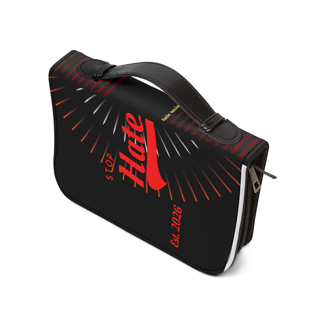Bible Cover — "Stop Hate" Zippered Bible Case (Anti-Hate Design, Christian Gift)