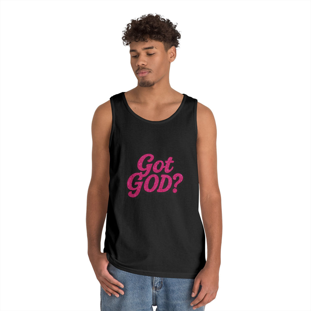Got God? Pink Retro Graphic Tank Top — Christian Faith Statement Tee