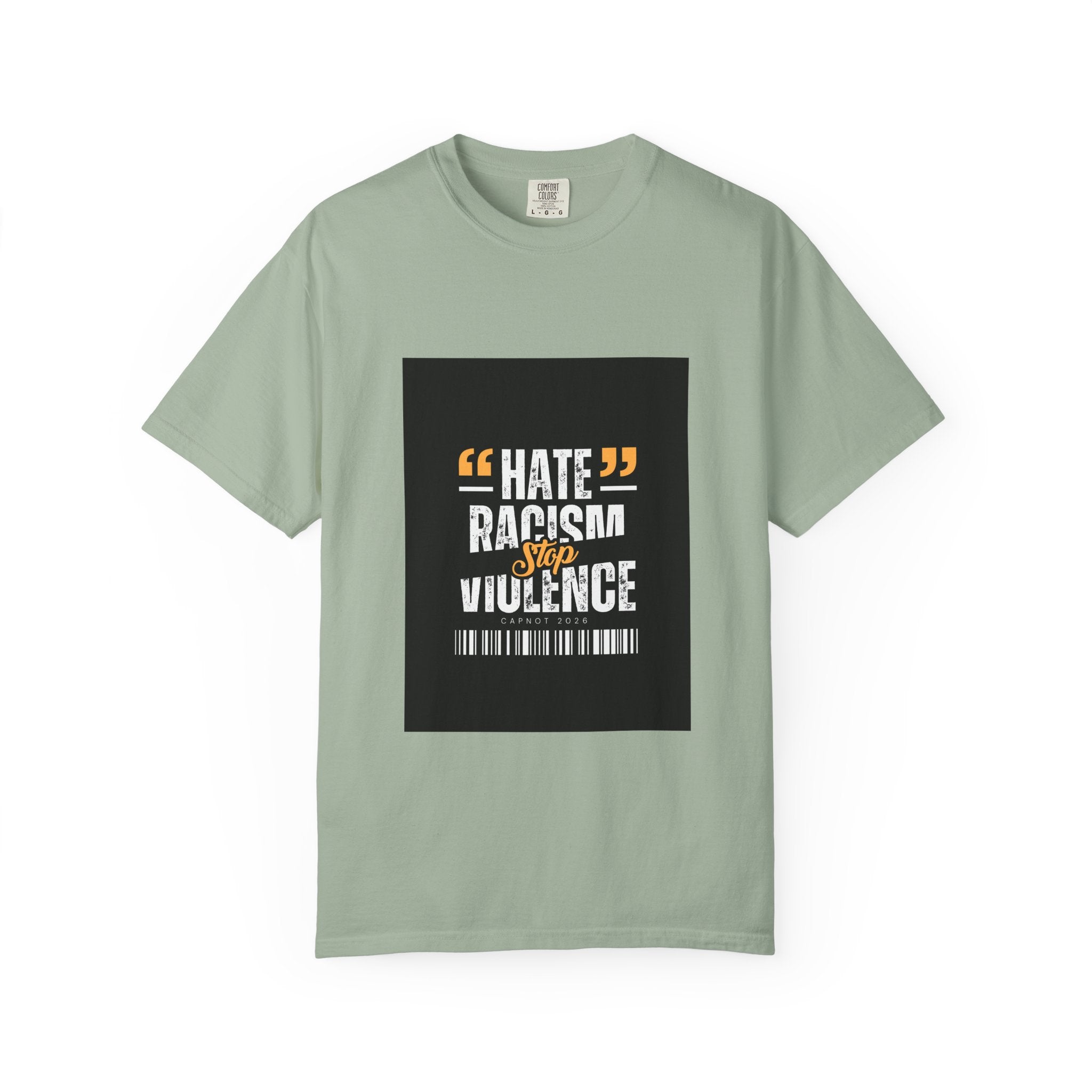 Anti-Racism T-Shirt — "Hate Racism Stop Violence" Graphic Tee