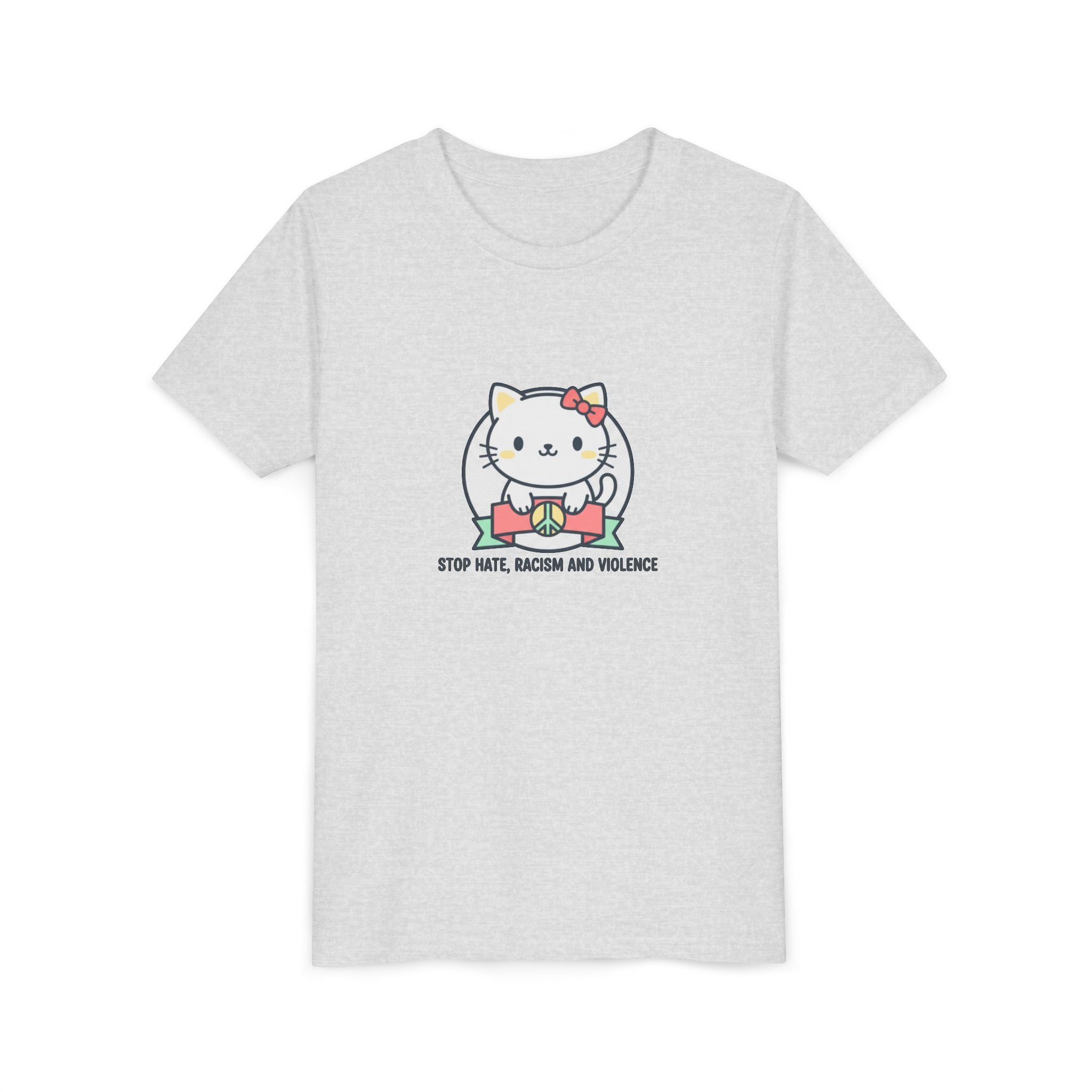 Youth Tee — HELLO KITTY STOP HATE RACISM VIOLENCE