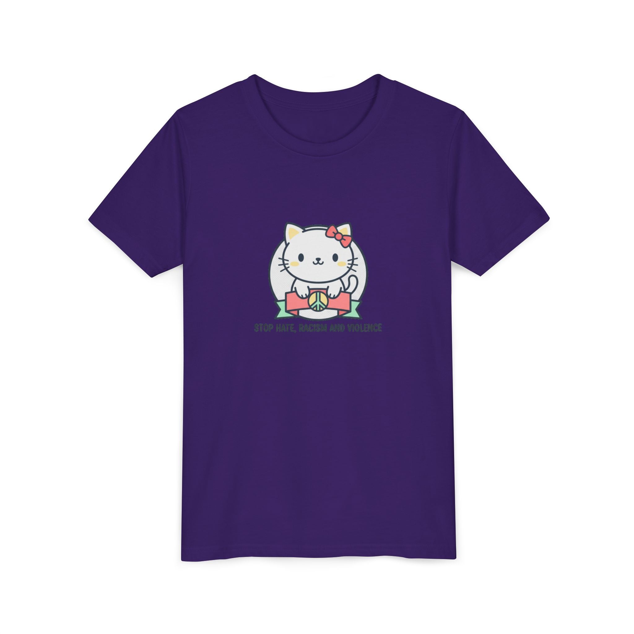 Youth Tee — HELLO KITTY STOP HATE RACISM VIOLENCE