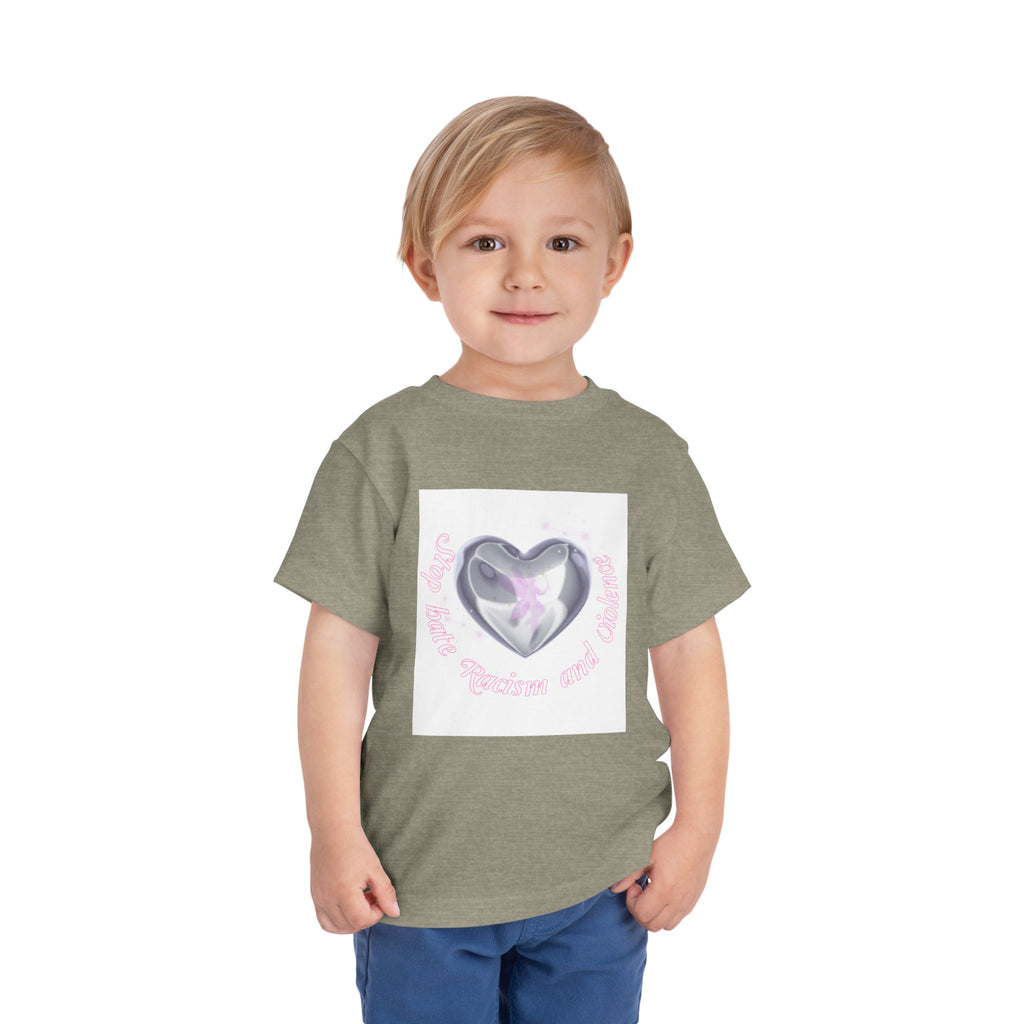 Toddler Tee — Cute Heart Unicorn "So Little, So Fierce and Magical"