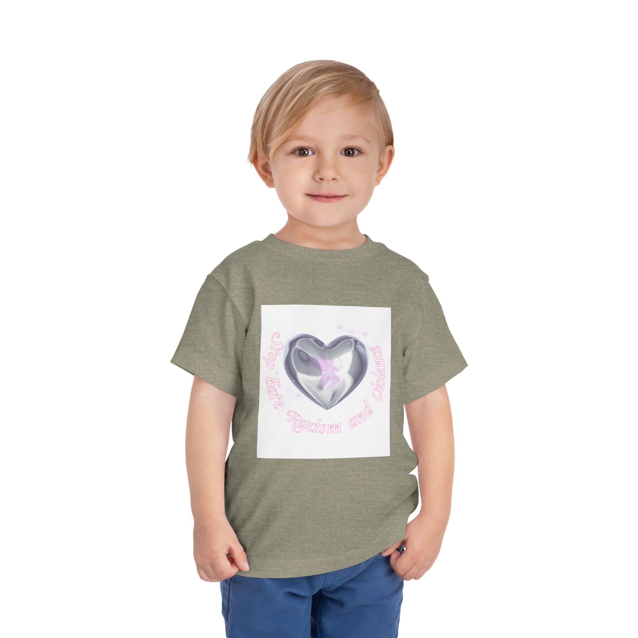 Toddler Tee — Cute Heart Unicorn "So Little, So Fierce and Magical"