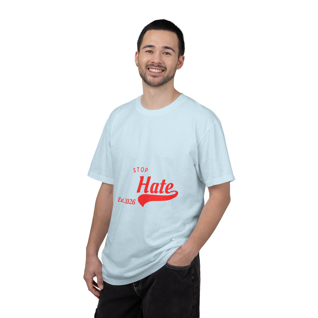 Stop Hate T-Shirt — Retro Script 'Est. 2026' Anti-Hate Graphic Tee