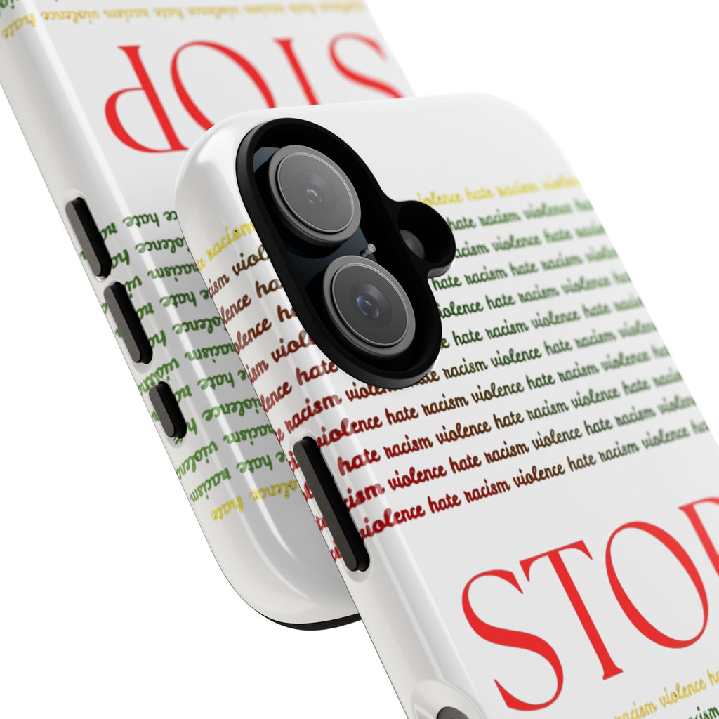 Phone Case — "STOP" Anti-Violence Text Design