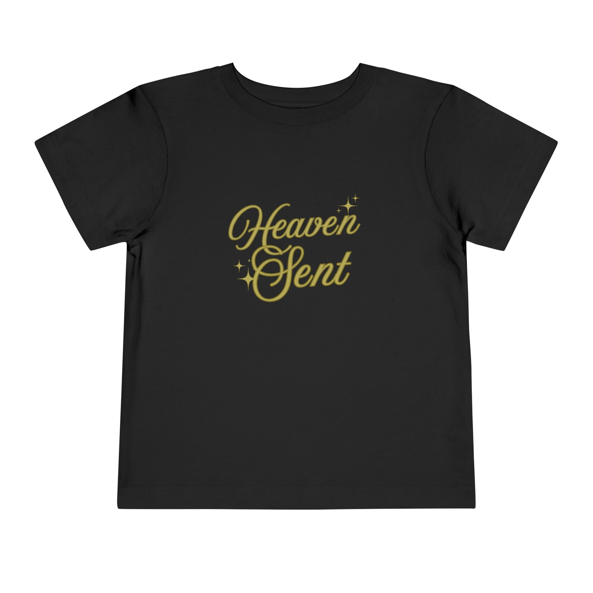 Heaven Sent Toddler Tee — Gold Script Baby Shirt