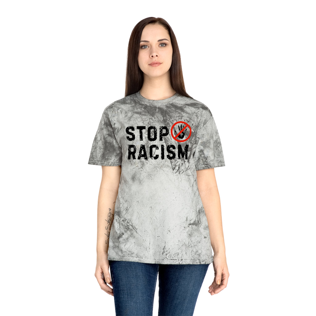 Stop Racism T-Shirt — Vintage Tie-Dye Protest Tee