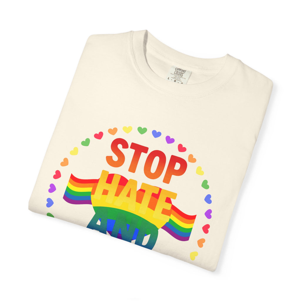 Stop Hate and Racism Rainbow T-Shirt