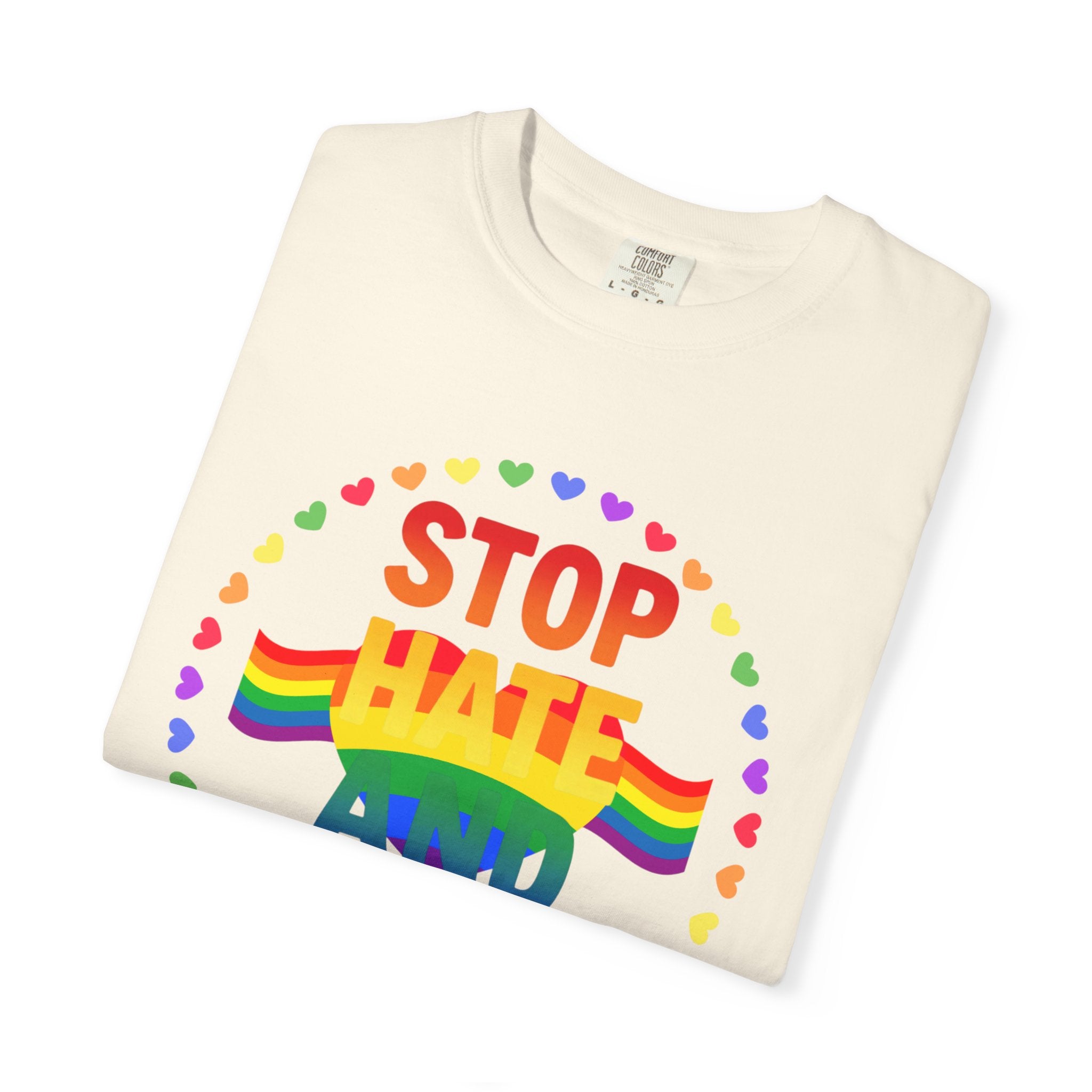 Stop Hate and Racism Rainbow T-Shirt