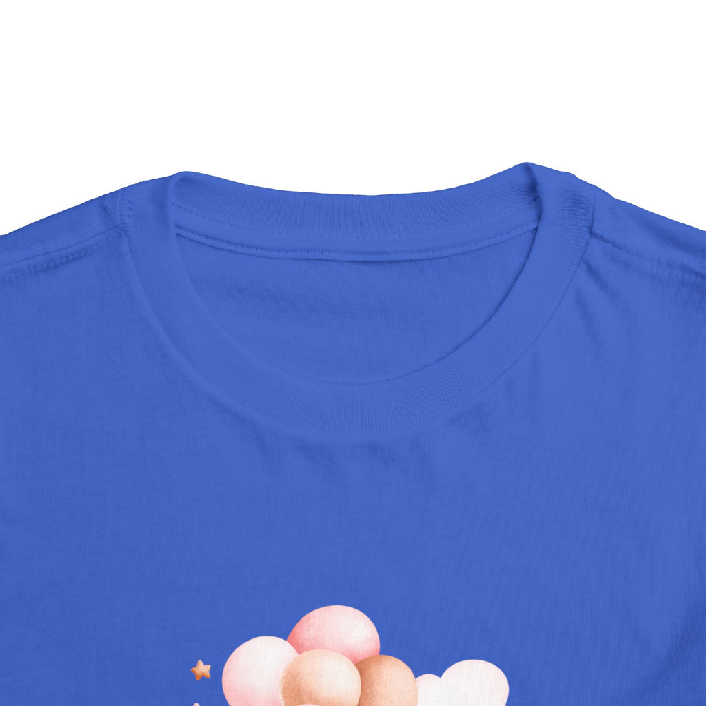 Toddler Tee — Cute Teddy with Balloons “Stop Hate and Racism”