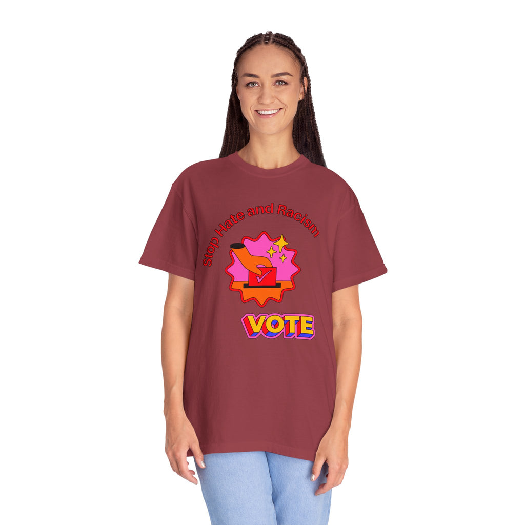Vote: Stop Hate and Racism Graphic T-Shirt